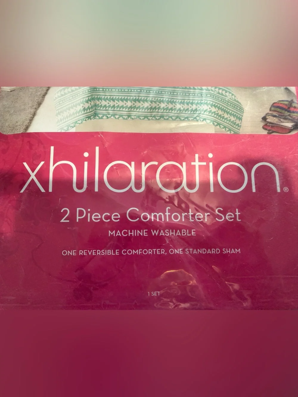 Xhiliration XLTwin 2-Piece Reversible Comforter Set